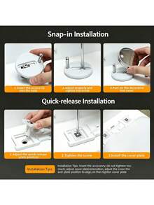 10pcs Toilet Seat Fixing Bolts And Caps | Universal Toilet Seat Accessories, Easy Installation And Removal, Durable Plastic Material Ensures Secure Installation Of Toilet Fasteners - Toilet Replacement Parts - Toilet Seat Accessories - View 7