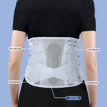 1pc Back Brace For Women Men With 3D Lumbar Pad, Lumbar Support Belt - Grey - View 3