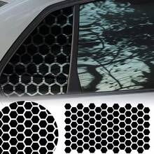 2 Pieces Set Of GM Window Film Decoration, Self-Adhesive Hexagonal Honeycomb Vinyl Stickers, Truck Side Window Honeycomb Stickers, Waterproof, Sunproof, Scratch-Resistant, Durable Stickers, Classic Pattern Design - A - View 9