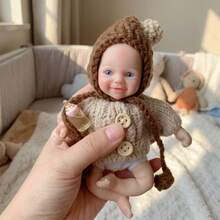6 Inch Vivienne Silicone Reborn Baby Doll Girl Handmade Cute Mini Newborn Doll(Anatomically Accurate) - Silicone Doll - View 3
