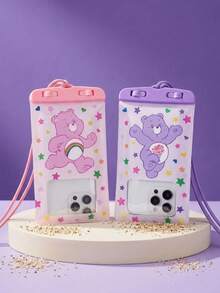 Care Bears Waterproof Phone Pouch For Swimming Diving Rafting Trekking Water Park, IPX8 Floating Sealed, Touchscreen Compatible HD, Lanyard, Fits Phones Under 7.2 Inch - View 1