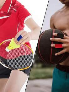 2/5/10pcs Elastic Breathable Finger Sleeves, Thumb Support Pressure Finger Guards - Thumb Support And Pressure Protection, Joint Protection For Sports, Hand Care, Suitable For Fitness, Basketball, Badminton, Tennis And Other Ball Sports Finger Protection, Writing Finger Friction Prevention Practice Aid, Daily Finger Strain Care Fitness Exercise Support Sleeve, Relieve Pain Arthritis, Tenosynovitis, Trigger Finger Exercise Protection Sleeve - A - View 7