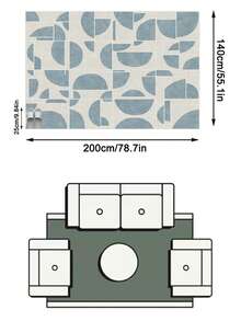 1pc Nordic Modern Cream Style Abstract Creative Geometric Pattern - Soft Faux Cashmere Area Rug, Bathroom, Kitchen, Entryway, Hallway, Bedside, Living Room, Bedroom, All Season Machine Washable Large Size Floor Mat, Aesthetic Home Decor - Multicolor - View 15