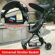 Baby Stroller Bottom Storage Bag For Outdoor Use, Tissues And Toys, Stroller Mesh Bag Holder Container Basket - Multicolor - View 2