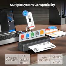 Marklife X8 Portable A4 Tattoo Printer Bluetooth Wireless Thermal Stencil Printer For Tattoo Artists Office Home PDF Document Photo Printing - Multicolor - View 3