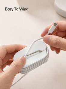 Portable Phone Charging Cable Organizer Anti-Tangle, Desktop Travel Universal Cable Winder, Flexible Portable Earphone Charging Cable Clip, Suitable For Commuting And Travel Use - Multicolor - View 2