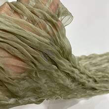 1pc Women's Solid Color Breathable Ruffle Scarf New Fashion Elastic Pleated Silk Scarf Daily Outing Headscarf - Multicolor - View 11