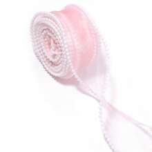2pcs/1pc Pearl Dense Texture Edged Yarn DIY Hair Clip Bow Packaging Material 4cm Wide Meteor Fish Tail Wave Organza Decorative Ribbon, Suitable For Hair Clips, Weddings, Valentine's Day, Mother's Day, New Year, Birthday - Wide Variety Of Styles - View 8