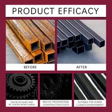 Black Water-Based Metallic Paint Anti-Corrosion Coating For Automotive And Iron Art, Universal Self-Mixing Brush Set Rust-Proof Paint, Wait For Paint To Dry, Then Sand Smooth. Can Also Improve Traditional Rust Removal And Polishing Processes. - A - View 6
