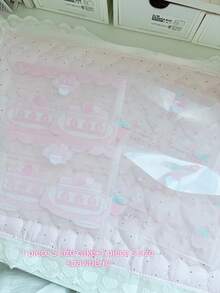 A4/A6 Sweet Macaron Color Strawberry Pattern Transparent Sealed Bags, Cartoon Cake Print Frosted Self-Sealing Bags, Sweet Style Small Packaging Bags, Suitable For Handmade Gifts And Stationery Supplies - A - View 13