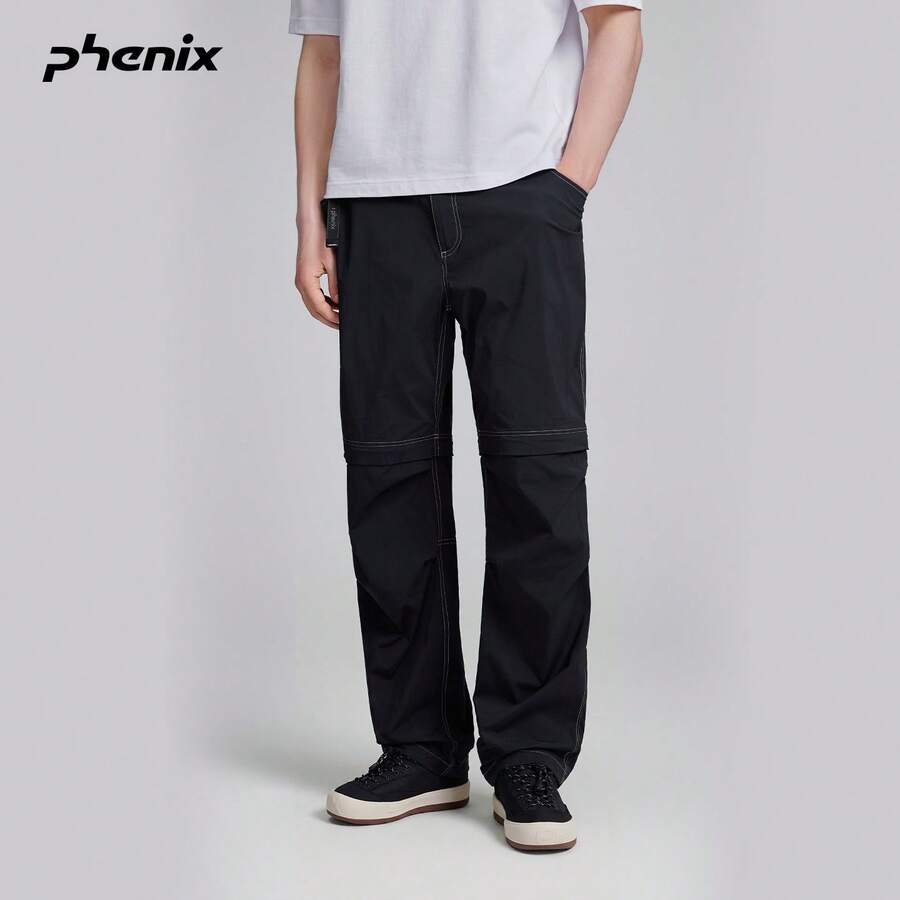 +Phenix Outdoor Casual 2026SS Celana Kargo Unisex 2-in-1 yang Dapat Dilepas dan Tahan Air - Hitam - View 1