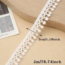 2m Hollow Water Drop Embroidery Lace Trim DIY Embroidery Decorative Accessory Clothing Decoration Material - Teardrop Hollow Ribbon - View 2