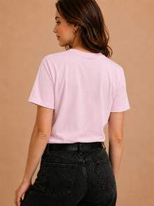 Camiseta Jesus Gospel Religiosa Unissex 100% Algodão Básica Casual Cristã Premium Lançamento Envio Imediato Varias Cores!! Do P ao GG - Rosa Bebê - Visão 4