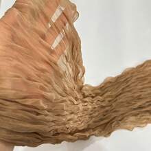 1pc Women's Solid Color Breathable Ruffle Scarf New Fashion Elastic Pleated Silk Scarf Daily Outing Headscarf - Multicolor - View 14