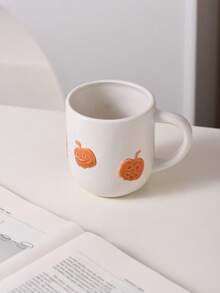 1pc/5pcs 400ml Embossed Pumpkin Ceramic Mug, Cute Raised Pumpkin Face Pattern, Smooth Ceramic Material With Convenient Handle, Suitable For Coffee, Tea And Hot Drinks, Exquisite Daily Drinkware, Delicate Halloween Gift - Multi-color - Pumpkin Set - View 8