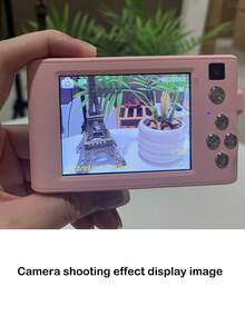 AKKHOO Vintage High Definition Digital Camera, USB 3.0, 4K HD, Portable Travel Photography Camera, Compact And Portable Card Camera - Pink - View 11