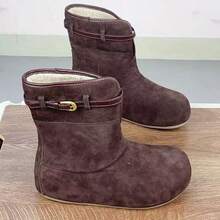 Women Ankle Boots & Booties - Coffee Brown - View 3