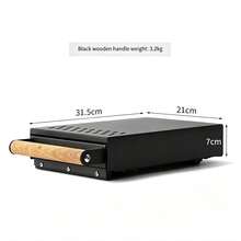 Star Map Thickened Stainless Steel Drawer Silent Knock Box Pull Out Wood Handle Espresso Coffee Ground Container Bar Cafe Accessory - Black - View 7