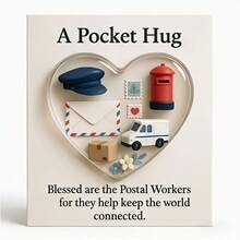 5pcs Pocket Hug For Postal Workers To Express Your Heartfelt Gratitude. This Is A Small Yet Meaningful Keepsake Designed To Pay Tribute To The Everyday Heroes Who Keep Our World Connected - View 4