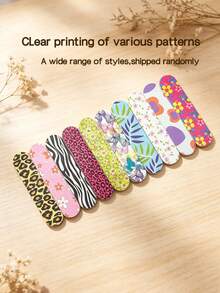 Juego de limas de uñas, juego de herramientas de uñas portátiles, juego de limas de uñas desechables, herramientas de uñas, barra de diamante, lima de uñas estampada, herramienta exfoliante, pequeños regalos y obsequios - A - Ver 3