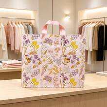 5/10/20pcs Floral Pattern Thickened Gift Packaging Bags, Waterproof Reusable Tote Bags, Women's Large Capacity Shopping Bags, Suitable For Travel, Shopping, Daily Use, Holidays, Parties, Birthdays, Gift Giving And More - View 8