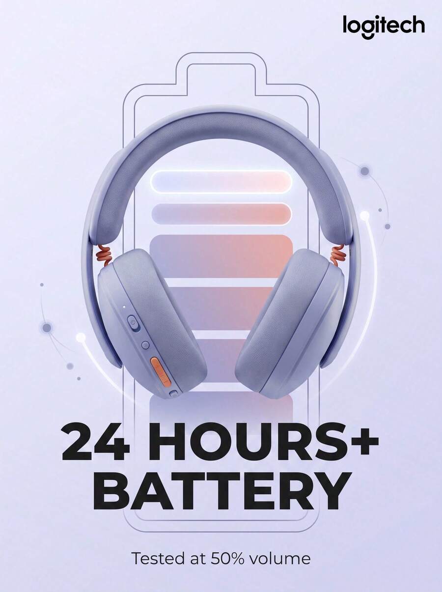 Logitech Headset Gaming Nirkabel G325: Audio HD 24-bit, mikrofon peredam kebisingan AI, kompatibilitas dual-mode Bluetooth 5.2 LIGHTSPEED dengan PS5/PC/Switch, daya tahan baterai 24 jam, ringan dan nyaman dipakai.