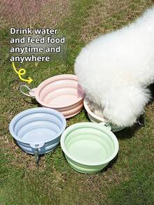 1pcs Non‑Slip Thickened Plastic Pet Bowl, Durable Feeding & Water Bowl For Cat & Dog, Household Daily Pet Supplies - 350ml - View 1