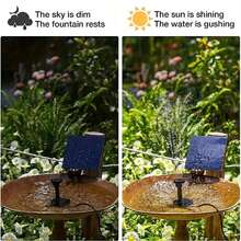 Solar-Powered Water Pump For Pools, Gardens, Ponds, And Aquariums; Includes Multiple Nozzles. DIY Outdoor Water Feature Suitable For Bird Baths, Ponds, Gardens, And Fish Tanks (IP65). - 1PC - View 8