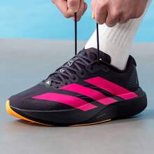 Adidas New Adizero EVO SL Anti-Slip Men's Marathon Running Shoes - Black/Pink-orange - View 3