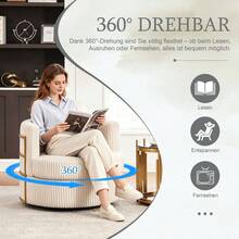 Home Theater Seating - 米色 + 燈芯絨 + 1 個座位 - 查看 9