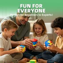 sengso 6pcs Speed Cube Gift Set, 2x2 3x3 Pyramid Cube Combination, Stickerless Rotating Puzzle Cube, Suitable For Children, Teenagers, Adults, Multi-Piece Party Favors, Party Supplies, Classroom Rewards, Halloween Gifts - Multicolor - View 7