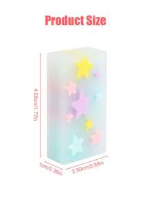 Colorful Star Jelly Eraser, Semi-Transparent Soft Texture Clean Erasure Art Sketching Student Exam Correction Eraser, Back To School Essential Stationery - Multicolor - View 2