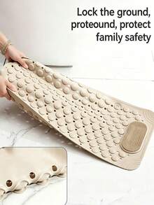 1pc Non-Slip Massage Bathtub Mat - Shower Suction Cup Mat, Bathroom Safety Mat, Suitable For Home Toilet, Non-Slip Safety Design, Rectangular Shower Mat And Bathroom Anti-Slip Mat - Multicolor - View 3
