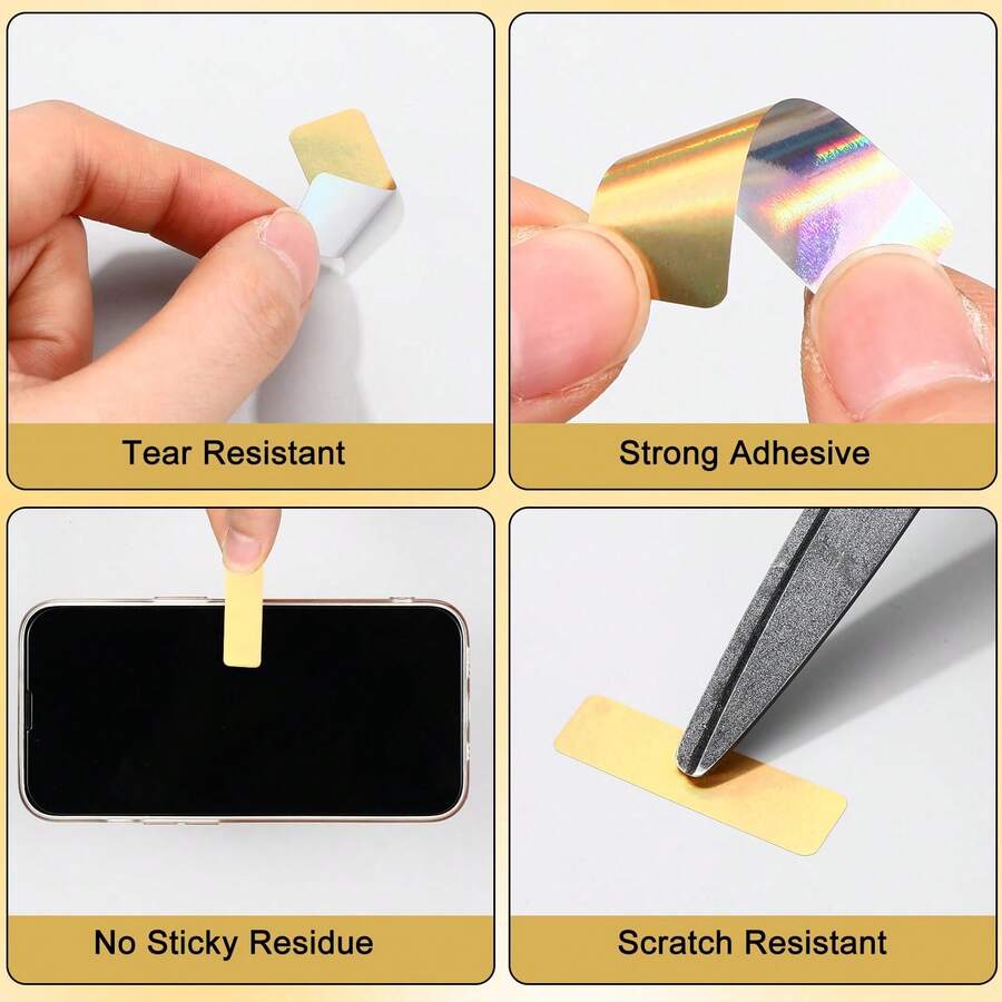 1 Roll 12*40mm Holographic Thermal Label Stickers, 160Pcs/Roll Self‑Adhesive Waterproof Oil‑Resistant Laser Sticker Paper For Phomemo D30 D30S D32 D35 Q30 P11 P12 P15 P50S Label Maker, DIY Logo Name Tag Barcode Storage Marking