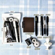 1 Set Highly Attractive Black And White Stationery Set Holiday Gift Pack Student Graduation Gift Learning Supplies Stationery Souvenir - Sets - View 4