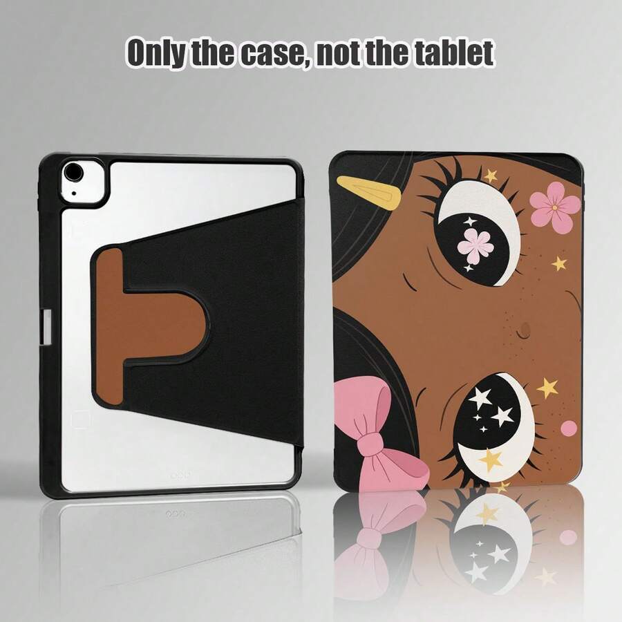 1件翻蓋式桌面保護殼,附筆槽,女孩、星星、花朵、蝴蝶結圖案,360度旋轉支架,相容於 Apple 10代/A16 11代/Air 11,相容於 Matepad SE 11/MatePad 11/MatePad 11.5 2025,相容於 Honor Pad 8/9/10/X8/X8A/X9,相容於 /以及其他熱門機型 - 款式21 - 查看 1