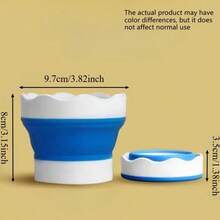 3pcs Silicone Brush Wash Bucket And Paintbrush | Compact, Universal, Soft & Durable, Easy To Clean, Suitable For Outdoor Sketching/Studio/Home Use, Multi-Functional - Set - View 3