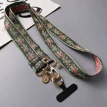 1PC Vintage Petal Willow Leaf Crossbody Phone Lanyard Long Strap Chain With Pearl Pendant Charm, Durable Outdoor Carrying Accessory For Men And Women, Free Spacer - Petal Willow Leaf Crossbody Bag - View 7