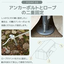 [·防水 上開きドア]テント 車庫テント ガレージテント 3*6m ガレージテント カーポート 軽自動車用 大型 車 駐車 スチール製 頑丈 仮設倉庫 タープテント[ブラック] - 1 - チェックする 5