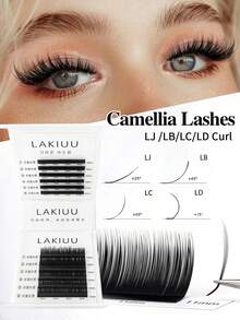 LAKIUU 12 Rows LJ LB LC LD Camellia Eyelash Flower Eyelashes Faux Mink Soft Volume Premade Fan Lashes Japanese And Korean Eyelash - View 2