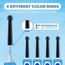 Replacement Brush Heads Compatible With Electric Toothbrushes, Compatible Models: 1000, 1500, 3000, 6000, 7000, 7500, 8000 Series Professional Electric Toothbrushes - Black - View 5