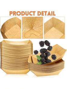 Disposable Serving Trays - Brown - View 3