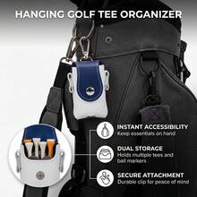 Dark Blue/Brown Golf Bag Hanging Toolkit Waterproof Nylon Organizer Tee Storage For Outdoor Sports - Multicolor - View 6