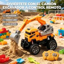 Vehículo RC para Obras Públicas, Camión Amarillo con Brazos Intercambiables, Ruedas Todoterreno Grandes, Juguete para Niños Mayores de 3 Años, Entrega Aleatoria 1 Pieza - 1 - Ver 2
