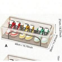 1 Rectangular Shoe Box, Made Of Transparent PVC Material, Not Waterproof, Multi-Functional Storage, Steel Frame Support, With Two Removable Windows, Suitable For Sports Shoes And High Heels, Can Be Placed Under The Bed, - Multicolor - View 8