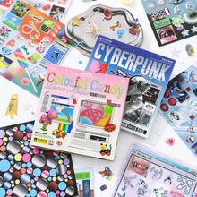 1pc/2pcs Vintage & Futuristic Sticker Book 30 Sheets, Retro Tech Style, Suitable For Decorating Laptop, Phone Case, Planner, Diary - Retro and Future - View 2