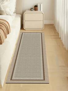1pc Linen Texture Geometric Square Kitchen Mat, Diatomaceous Earth Soft Rubber Cushion Anti-Fatigue, Dirt-Resistant Easy To Clean, Free Cut, Suitable For Modern Minimalist Home Decor Multiple Scenarios - Multicolor - View 8