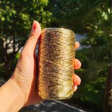 1 Roll Iridescent Glitter Crochet Yarn, 100g Shiny Metallic Color Crochet Yarn, Suitable For Handmade Knitting, DIY Macrame Weaving Craft Rope, Can Be Used For Bag Making - 100g - View 15