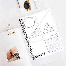 1pc Minimalist Geometric Line A5 Lined Notebook, Back To School Gift, Suitable For Math Formula Summary, Daily Study Record, Campus Essential, Notebook - A5 lined - View 1