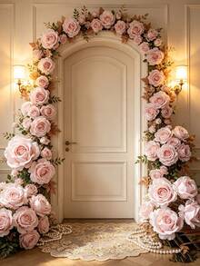 10 Artificial Rose Flower Heads, Made Of Cotton Roses. Suitable For DIY Handmade Floral Arrangements. Home Decor Photography Props. Realistic And Durable Artificial Flower Decorations, Suitable For All Seasons - Perfect For Outdoor, Living Room, Family Gatherings, Etc., Multi-Functional Floral Decor | Exquisite Petal Design | Durable Artificial Flowers, Floral Decorations, Flower Arrangement - Baby Pink - View 7